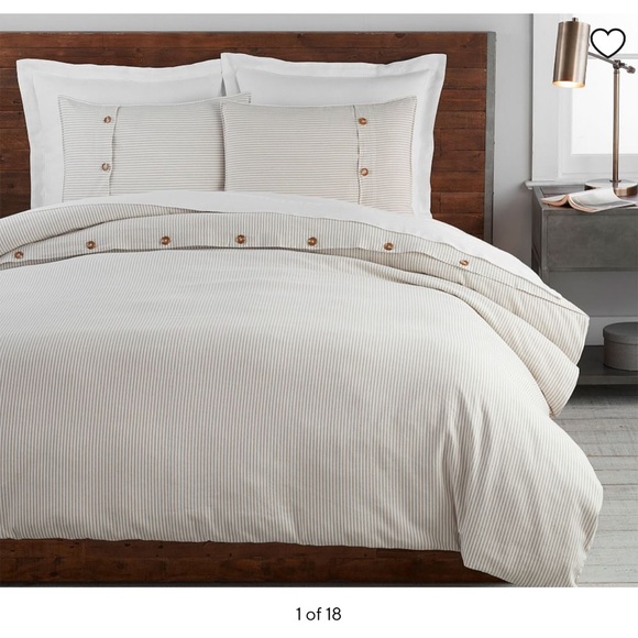 Pottery Barn Bedding Pottery Barn Wheaton Stripe King Duvet Poshmark